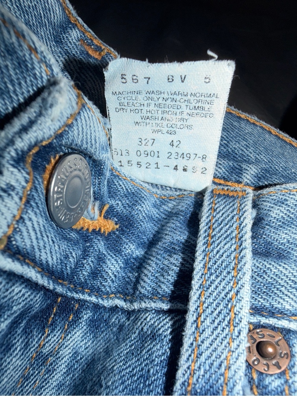 Vintage 90s Levi's 512 Slim Fit Tapered Leg Mom Jeans Made in USA - Misses 8 M - Picture 9 of 10